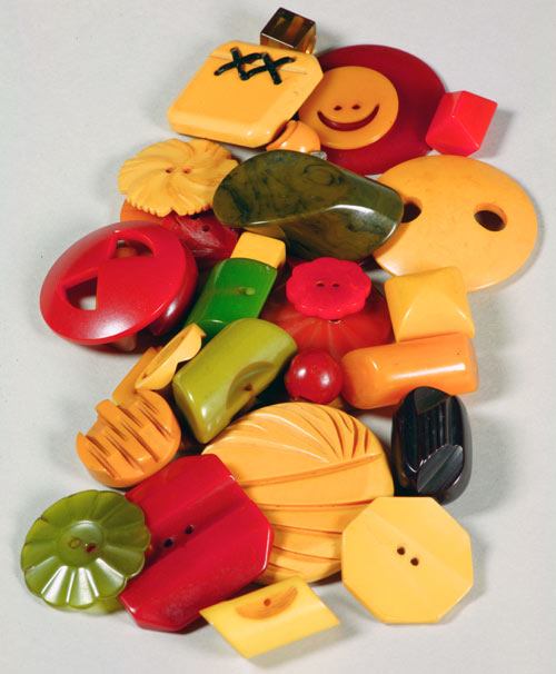 Bakelite buttons.