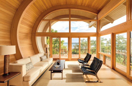 
  This
  “house in the trees” design was intended to invoke organic architecture that
  is influenced by and reflective of its site. Designers were inspired to
  preserve the oak hammock on the site, and to follow the homeowner’s mandate
  “Respect the land, and the rest will follow.”&nbsp;