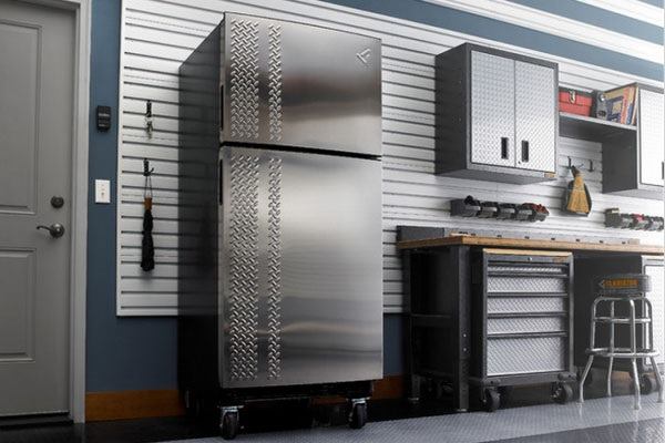 The Chillerator by Gladiator, a division of Whirlpool, designed to run efficiently in the extreme heat and cold of garages.