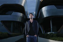 Alvin Huang in front of “The Groove” at CentralWorld, a 129,167-square-foot entertainment and retail venue his firm completed late last year in Bangkok.