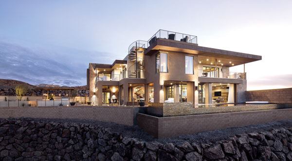 The 2014 New American Home, designed for IBS by Aspen, Colo.-based Jeffrey Berkus Architects.