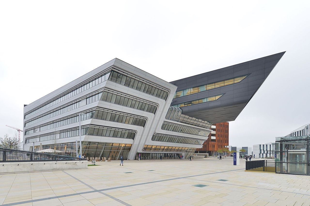 The Library and Learning Center at the Vienna University of Economics and Business by Zaha Hadid.