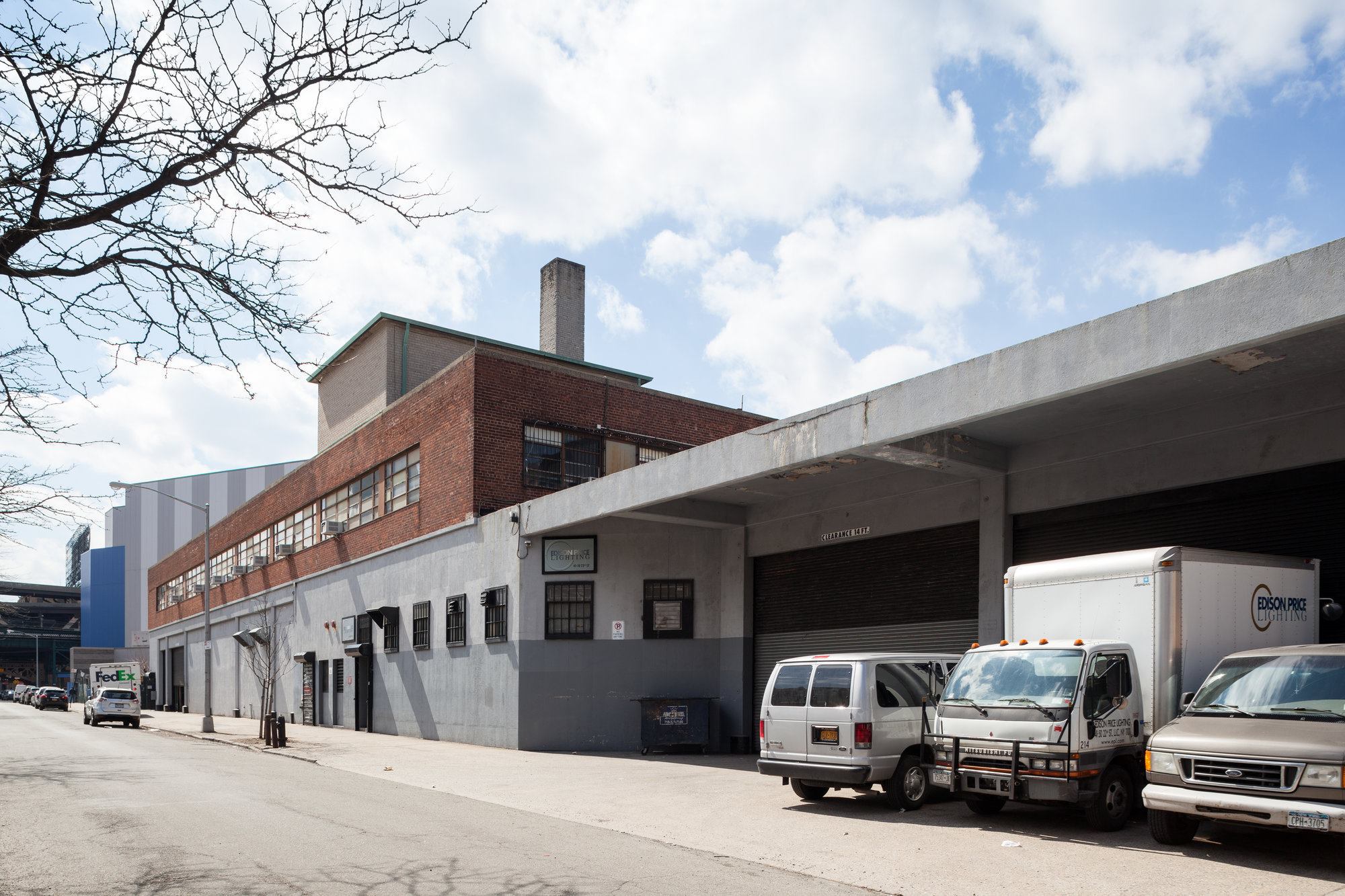 Outside the Edison Price Lighting facility in Long Island City, N.Y.