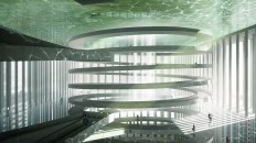 An interior view of first-prize-winning Essence Skyscraper by BOMP, Poland.