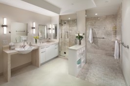 Roll-in Shower and Accessible Sink