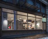 View of the showroom from Wooster Street.