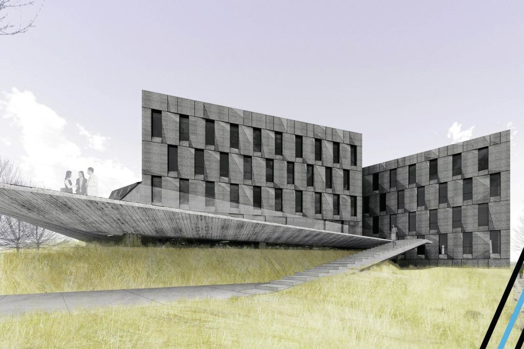 Ordos 20+10 Office Complex, Ordos, Inner Mongolia, China.