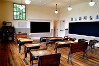 The renovated Ridgeley Rosenwald school in Capitol Heights, Md., now operating as a museum