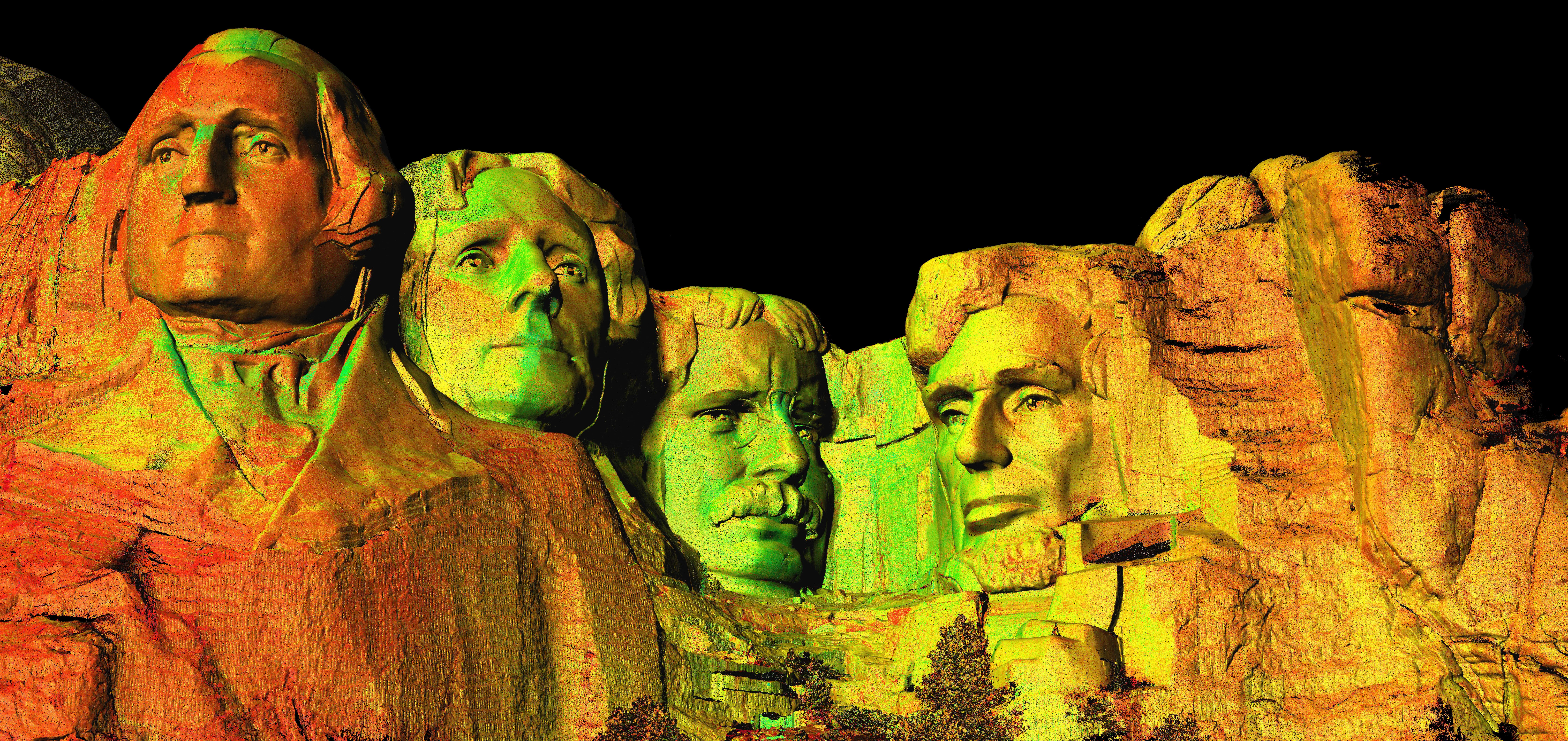 The Mount Rushmore National Memorial, shown in the laser scan above, is one of about 60 projects worldwide that have been digitally archived by Oakland, Calif.–based nonprofit CyArk and its collaborators.