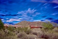 Taliesin West sits in Paradise Valley surrounded by mountains.