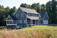 The Alfreds' net-zero residence, in Cumberland, Maine, is a modular design by BrightBuilt Home.