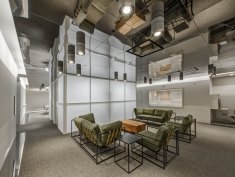 Lounge space with primary conference beyond