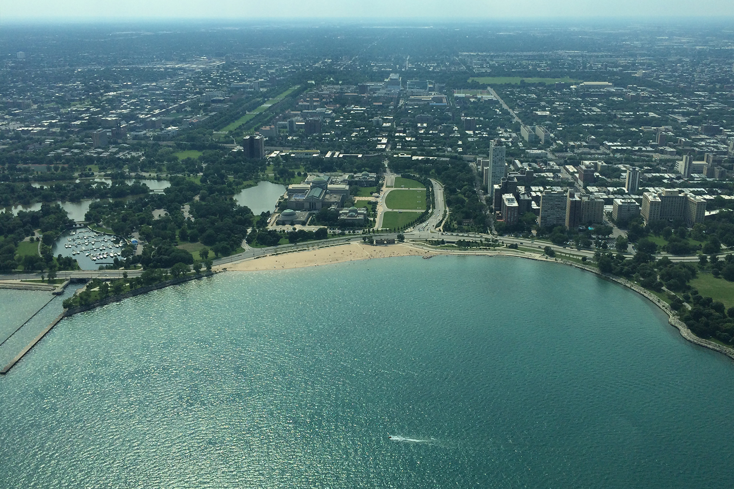 South Side of Chicago, aerial view