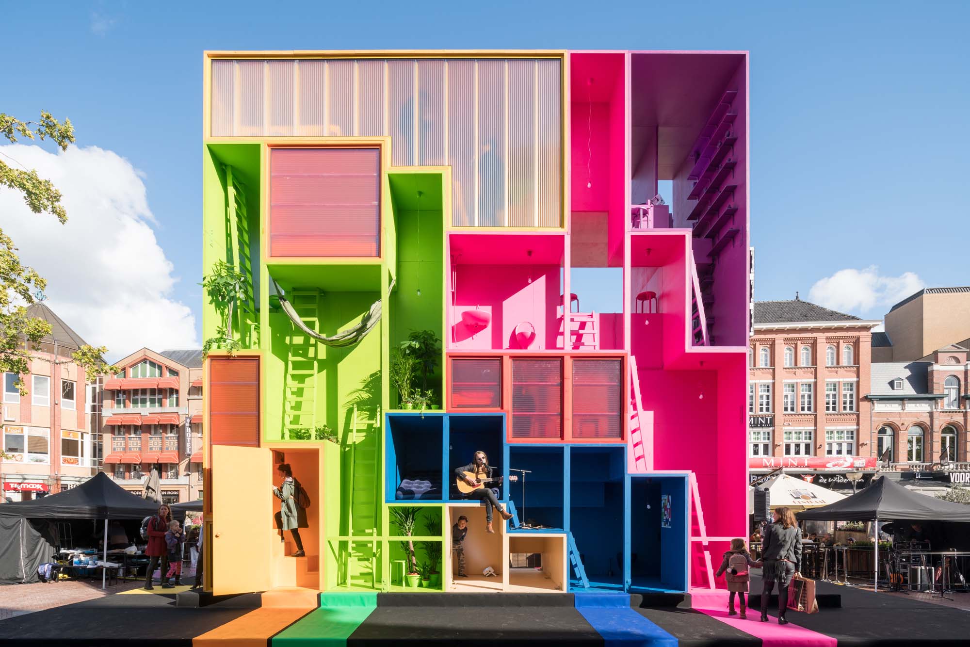 MVRDV's Vibrant, Reconfigurable Hotel for Dutch Design Week
