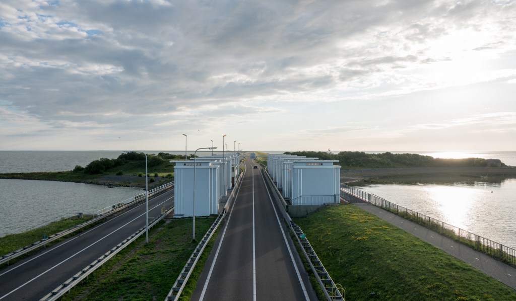 A view of the Afsluitdijk.
