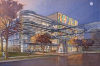 Wayne State University, Detroit, Michigan Health Sciences Research Building for Lord Aeck and Sargent, Architects