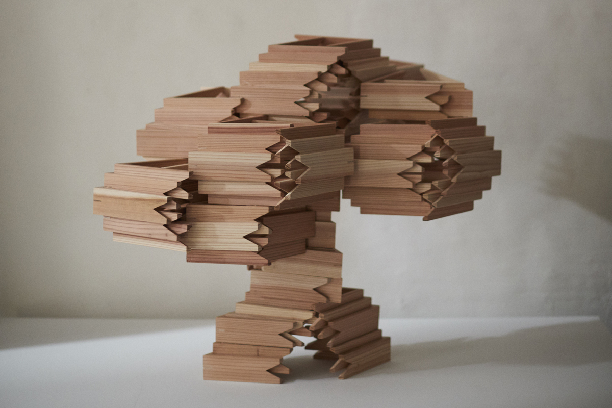 Kengo Kuma's Triangular Wooden Blocks Launch in the United States