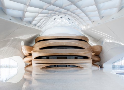 The lobby of the Harbin Opera House