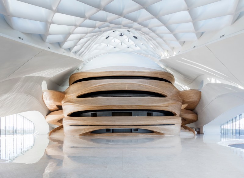 The lobby of the Harbin Opera House