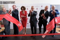From left: Illinois State Senate President John Cullerton, Chicago Alderman Brendan Reilly, Chicago Architecture Center president Lynn Osmond, Chicago Mayor Rahm Emanuel, architect Gordon Gill, Chicago Architecture Center board chair John Pintozzi