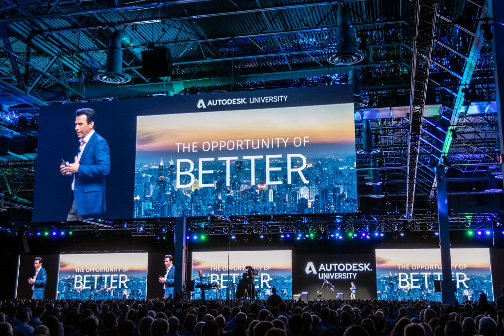 Autodesk CEO Andrew Anagnost led Autodesk University 2018's main stage keynote.