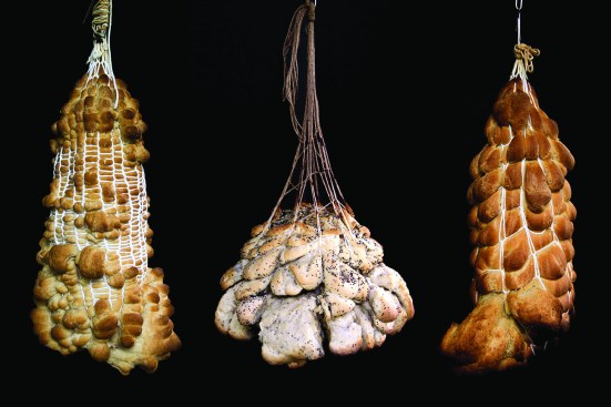 In collaboration with designer Ben Snell, Cupkova manipulated dough through net casting, creating bread that “wants to be teased, caressed, and eaten in chunks.”  