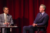 Mayor Eric Garcetti and Christopher Hawthorne
