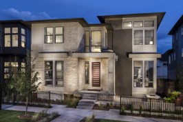Infinity Home Collection's highly-dense Vive at Stapleton features indoor privacy walls and stacker doors for indoor/outdoor spaces.