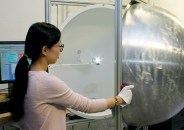 A workshop participant in the LRC photometry lab.