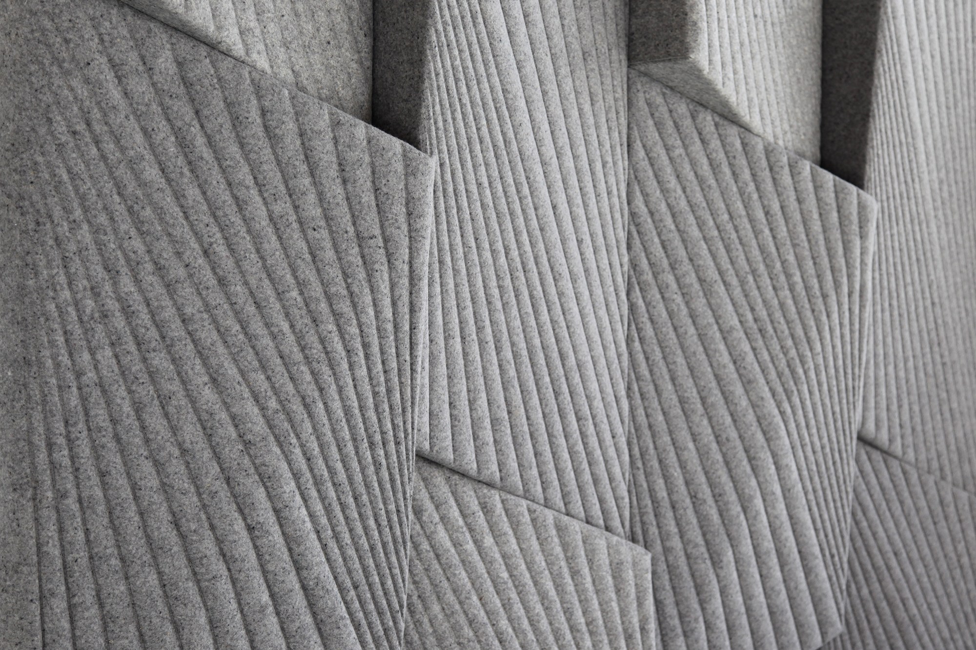 Detail, quilted acoustic panels