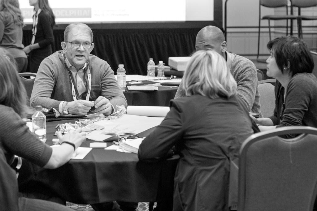 Phil Bernstein (left) at a 2016 industry event