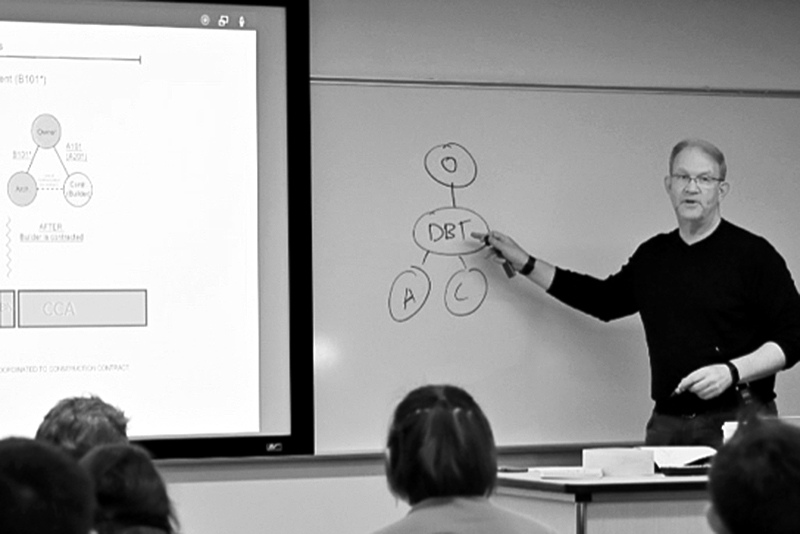 Phil Bernstein teaching graduate students at Yale University (not part of the Autodesk project delivery workshop series)