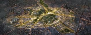 King Salman Park, Aerial view, 3D rendering