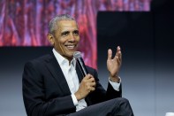 President Barack Obama speaking at Greenbuild 2019 in Atlanta, on Nov. 20