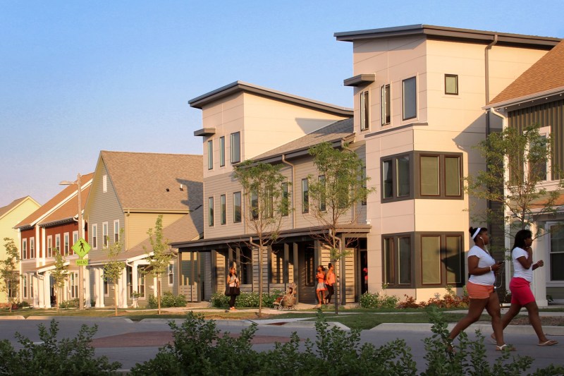 Housing types at Milwaukee’s Westlawn Gardens were conceptualized to meet the needs of a variety of individuals and families: seniors, disabled individuals, families with young children, and bigger families with children of different ages.