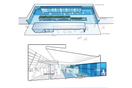 The Stalled! prototype utilizes a “multi-sensory gradient” that brings users from public to private, open to closed, and acoustically reverberant to sound absorptive.