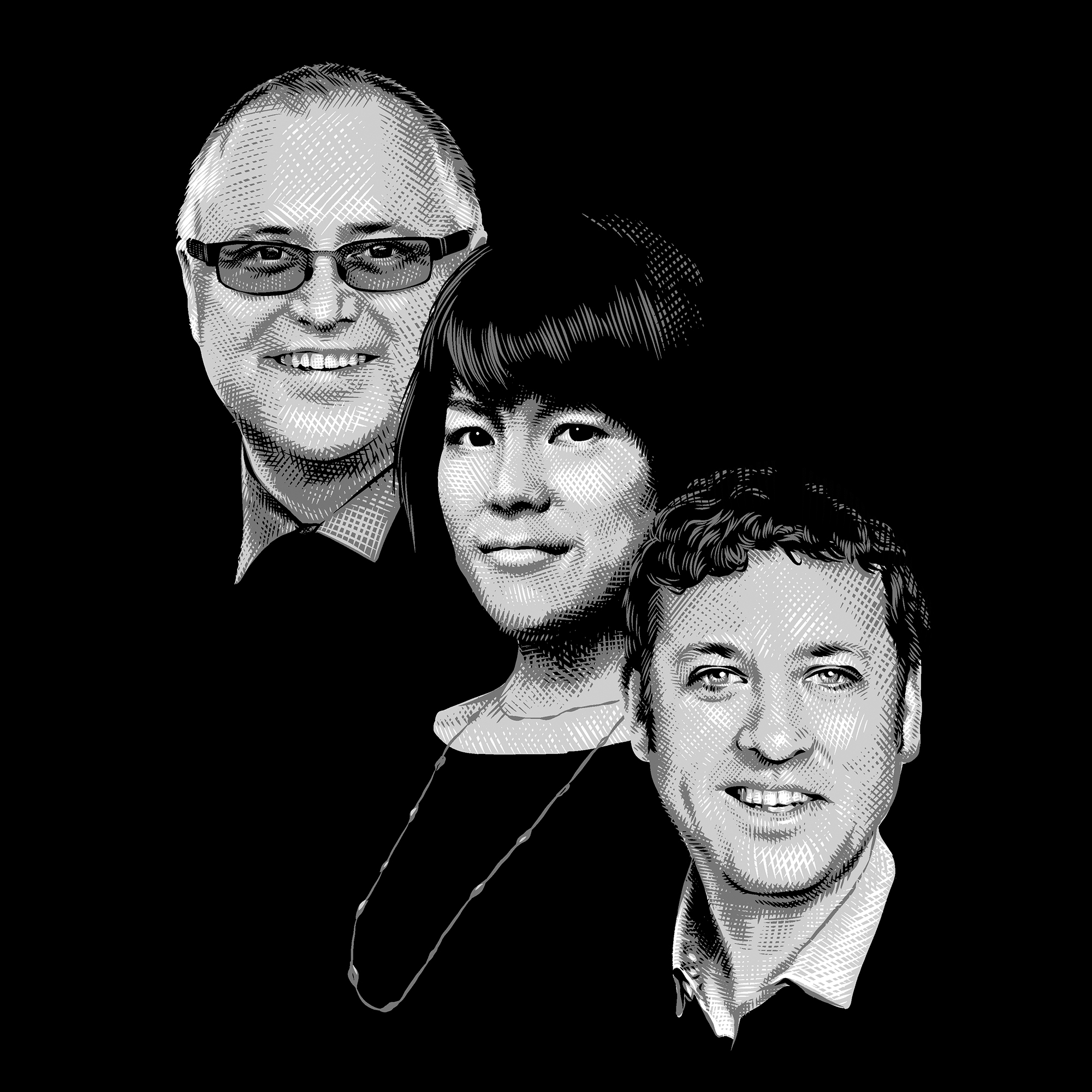 Left to right: Paul Doherty, Debra Lam, and Anthony Townsend