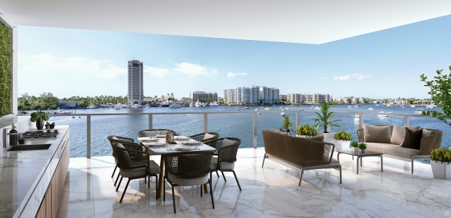 Boca Beach House residence terrace with summer kitchen
