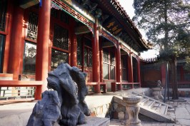 An existing structure in the Qianlong Garden that will be transformed into a interpretation center.