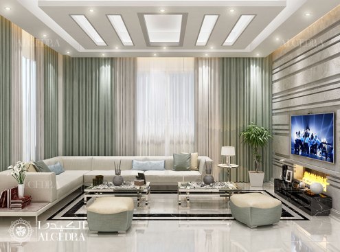 Modern villa living room design
