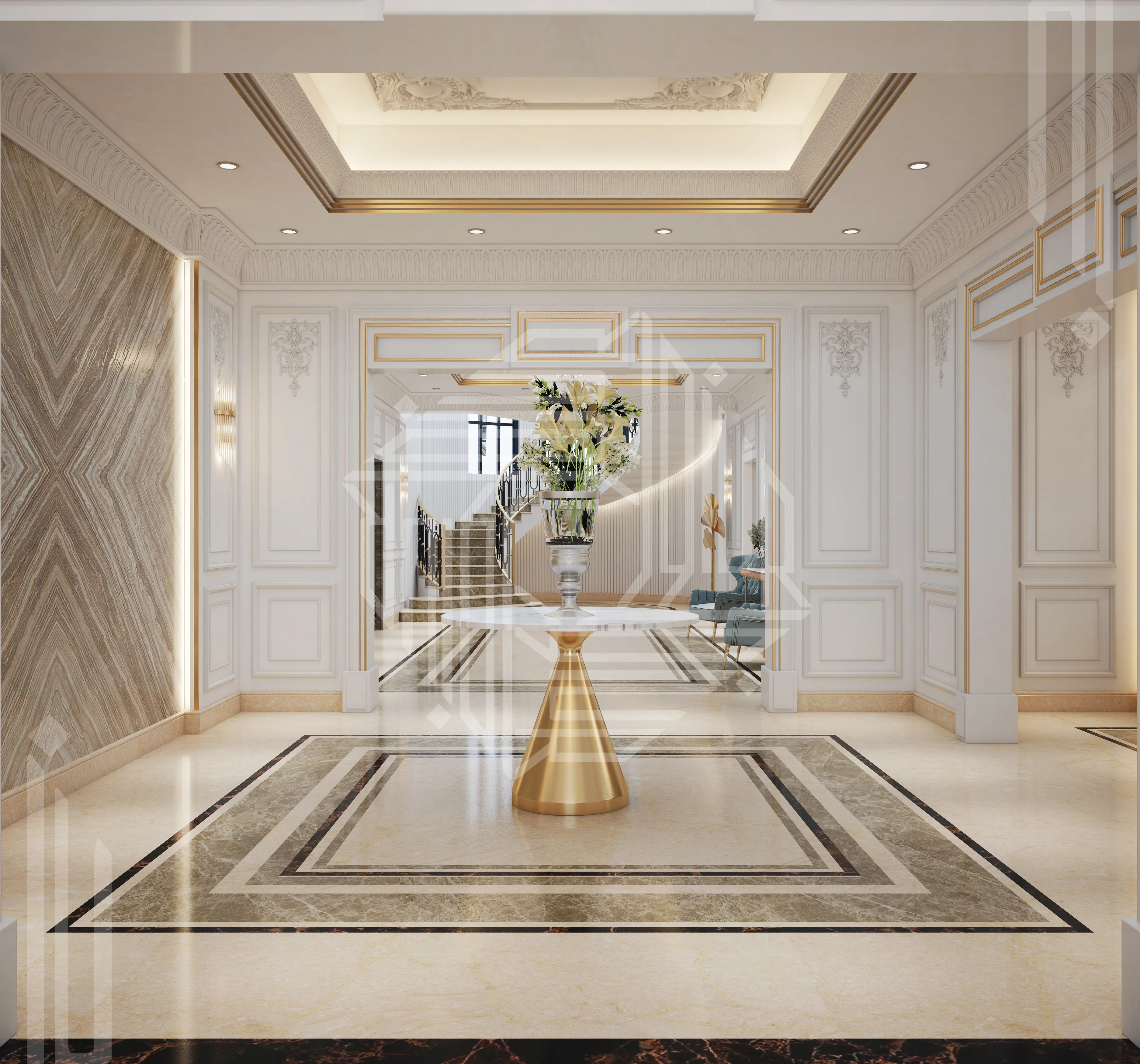 Elegant Entrance and Stair Design for a Villa - Architect Magazine
