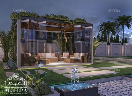 Outdoor lounge in a private garden