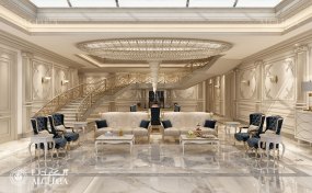 Luxury villa in Abu Dhabi living room design