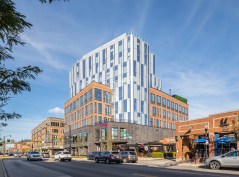 Moxy Hotel in Columbus, Ohio, designed by Moody Nolan with interiors by Celano Design Studio
