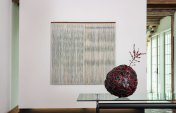Ulla-Maija Vikman, Akureyri, 2009, painted viscose, and linen, mahogany, 57” x 58”
Jiro Yonezawa, Red Fuji, 2019 bamboo, urushi lacquer, 30” x 12” x 10.5”
Photo by Tom Grotta