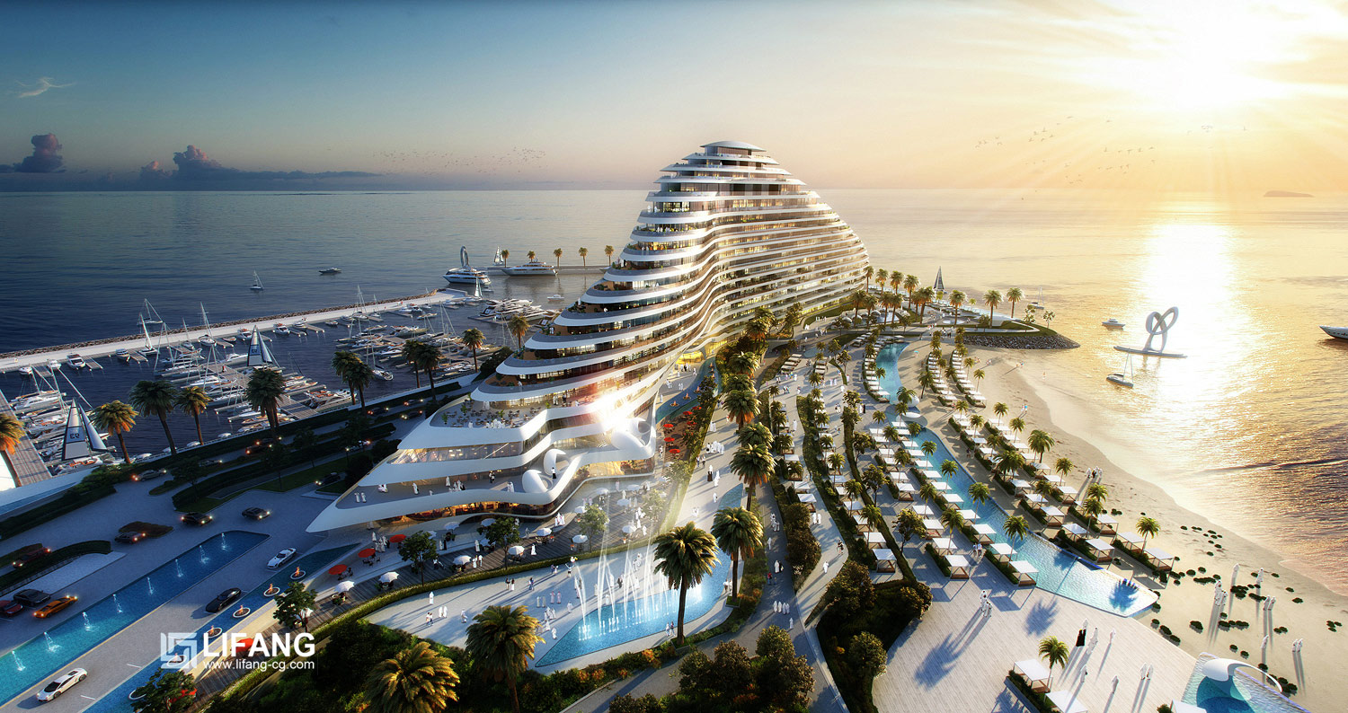 Exterior master plan rendering by LIFANG VISION - Architect Magazine