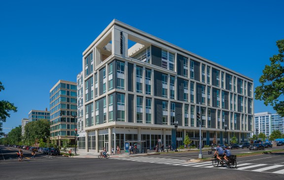 View of the SW corner on M Street.