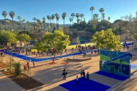 This elementary school playground in the Eagle Rock neighborhood of Los Angeles was redesigned to include grassy knolls and oak trees, increasing prosocial behavior by 40% to 50%.