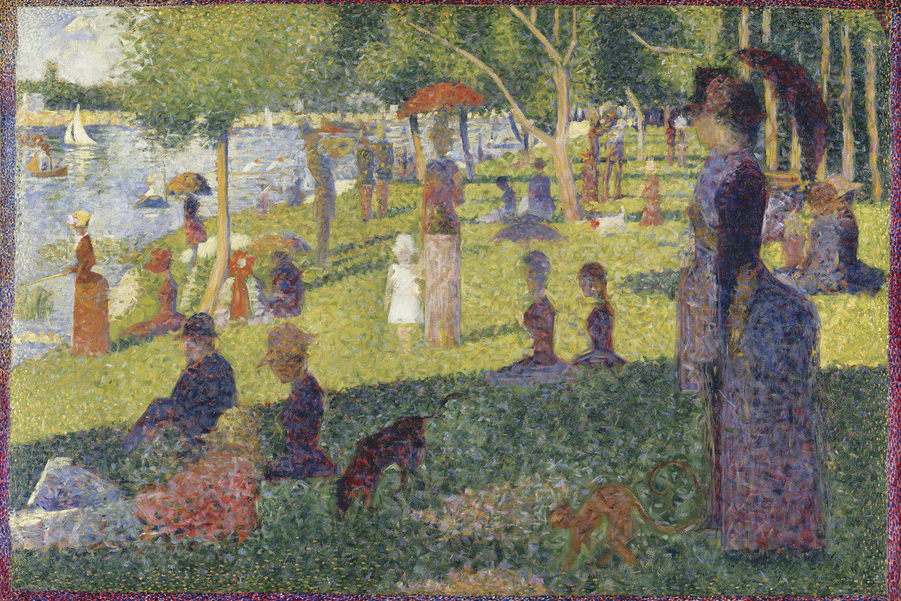 "A Sunday Afternoon on the Island of La Grande Jatte" by French pointilist Georges Seurat