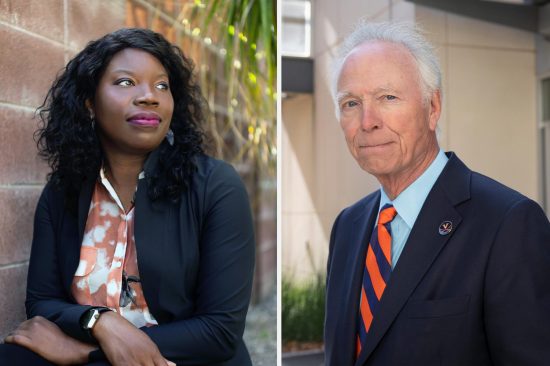 From left: Liz Ogbu and Greg Olsen.